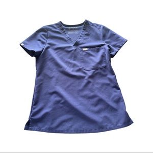 Figs one pocket navy scrub top XS